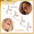 8Pcs 16G Cartilage Earring Set Stainless Steel Flower Opal CZ Stud Earrings Flat Back Cartilage Conch Helix Piercing Jewelry for Women...