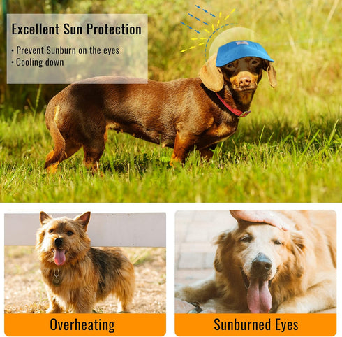 Dog Hat Dog Sun Hat Dog Baseball Cap Dog Trucker Hat Dog Hats for Small Medium Large Dogs with Ear Holes Adjustable Drawstring Breathable Waterpro...