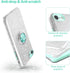 Slim Sparkly Case for iPhone SE 2020/SE 3 2022/8/7 with 360 Ring Holder Kickstand, Glitter, Silver...