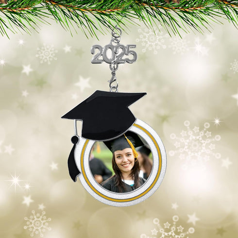 Graduation Christmas Photo Ornament - Dated Charms for Both 2025 & 2026 - Graduation Hat Design - Congratulations - Senior Students - Storage Bag ...