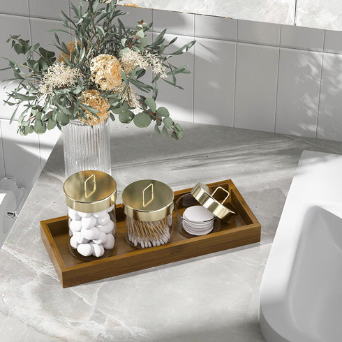 ZHWS Bathroom Tray for Soap Dispenser, Vanity Tray for Perfume, Jewelry, Candle, Makeup, Decorative Tray, Kitchen Tray Counter Organizer for Toile...