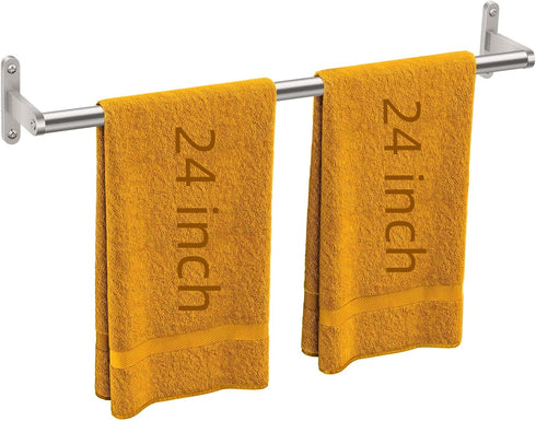 24 Inch Bathroom Towel Bar, Towel Racks for Bathroom Wall Mounted, Modern Heavy Duty Stainless Steel Bath Towel Holder, Single Bar, Brushed Nickel...