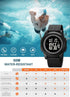 Ultra-Thin Minimalist Sports Waterproof Digital Watches Men with Wide-Angle Display Rubber Strap Wrist Watch for Men Black...