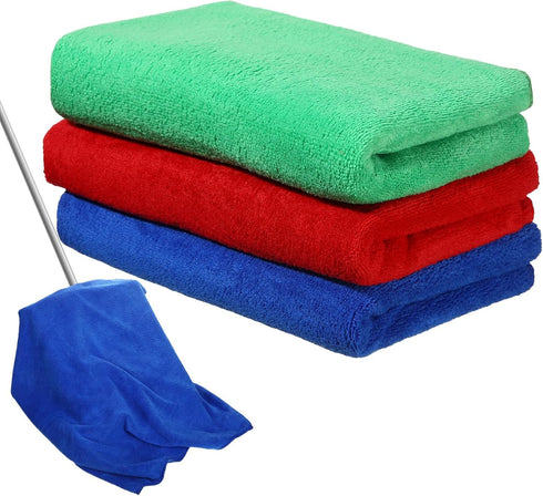 3 Pcs Extra Large Microfiber Cleaning Cloth 30" x 20" Washable Reusable Microfiber Towel Streak Free Lint Free Cloth for Cleaning Home Glass Offic...