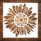 12x12 Inch Boho Sunflower Stencil for Painting on Wood, Canvas, Paper, Fabric and Furniture - Reusable Floral Craft Stencils - Large Flower Stenci...