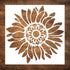 12x12 Inch Boho Sunflower Stencil for Painting on Wood, Canvas, Paper, Fabric and Furniture - Reusable Floral Craft Stencils - Large Flower Stenci...
