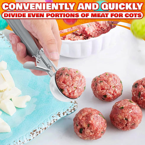 4 oz Ice Cream Scoop with Trigger Release #8 – Stainless Steel Versatile Tool for Baking, Cookies and Desserts Spoons, Easy-to-Clean, Dishwasher-S...