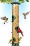Gray Bunny Metal Bird Feeders for Outdoors Hanging, 6-Port Metal Bird Feeder Tube, Durable, Chew-Proof and Rust-Proof, 16 Inches...