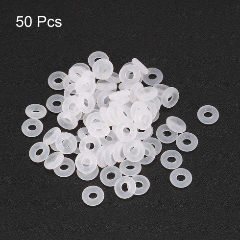 uxcell Silicone O-Rings, 8mm OD 5mm ID 1.5mm Width VMQ Seal Gasket for Compressor Valves Pipe Repair, White, Pack of 50...