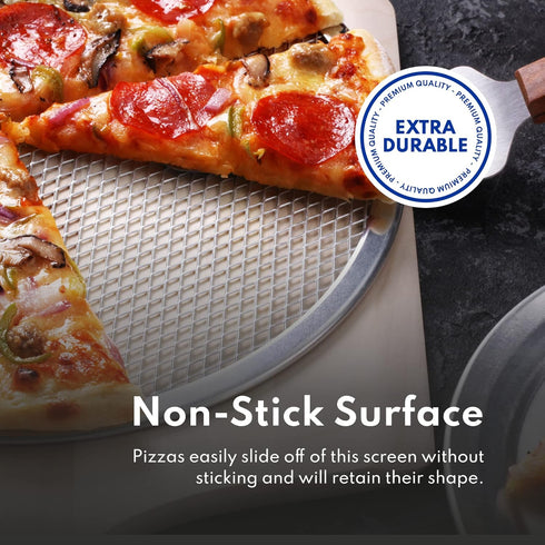 New Star Foodservice Restaurant-Grade Aluminum Pizza Baking Screen, Seamless (20-Inch (Pack of 1))...
