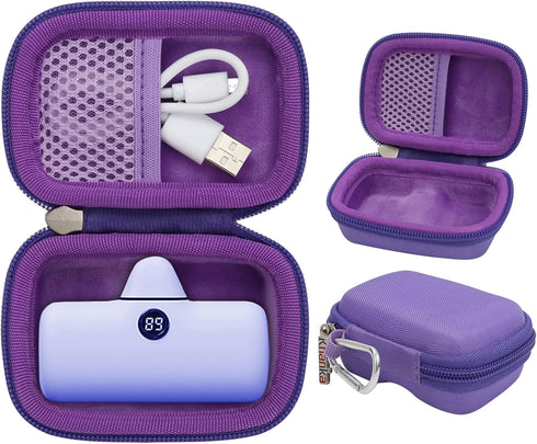 khanka Hard Travel Case Compatible with iWALK Small Portable Charger 3350mAh 4500mAh 4800mAh Ultra-Compact Power Bank, Case Only (Purple)......