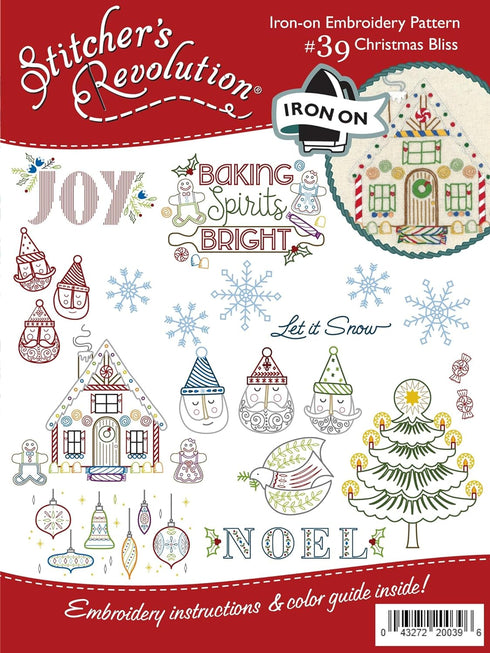 Christmas Bliss - Hand Stitch Embroidery Transfer Pattern...