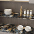CRE8TIVE Glossy Slate Gold Marble Contact Paper Marble Wallpaper Peel and Stick Countertops for Kitchen Waterproof Self Adhesive Removable Marble ...