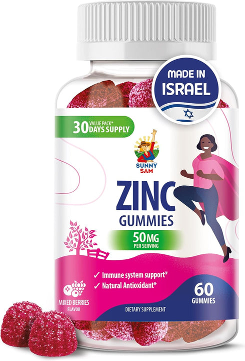 Zinc Gummies for Adults - Zinc Chewable Gummy for Immune Support - Powerful Natural Antioxidant Non-GMO Supplement for Children Men Woman Adults...
