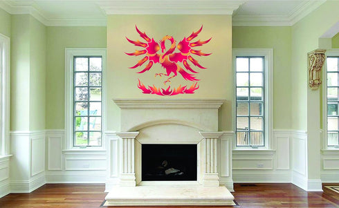 Phoenix Stencil, 17 x 14 inch (L) - Classic Mythical Dragon Bird Stencils for Painting Template...
