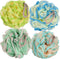 Pack of 4 Loofah Sponge body exfoliation scrub mesh sponge, shower cleaning accessories, rich foaming(50g) (YH-001)...