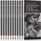 Professional Charcoal Pencils Drawing Set - 10 Pieces Super Soft, Soft, Medium & Hard Charcoal Pencils for Drawing, Sketching, Shading, Beginners ...