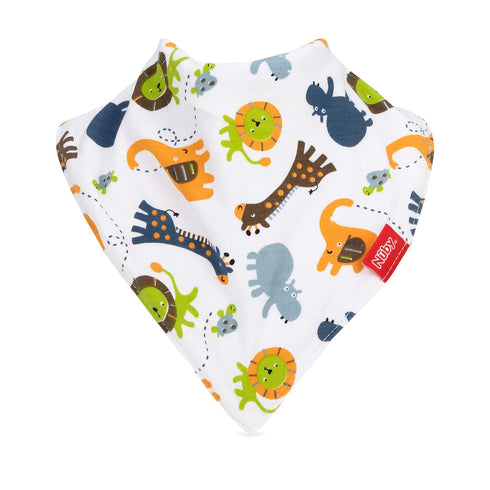 Nuby 2-pk Dribble Catcher Bandana bibs, Super Absorbent Drool Bib with Soft Comfort Neckline, Neutral...