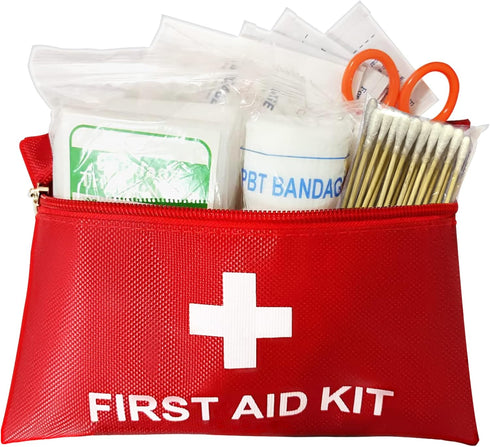 Prepared 94 Piece Small First Aid Kits for Emergency, Home, Camping, Travel, Sports, Office, Outdoor, Car, School Emergency Medical Supplies for C...