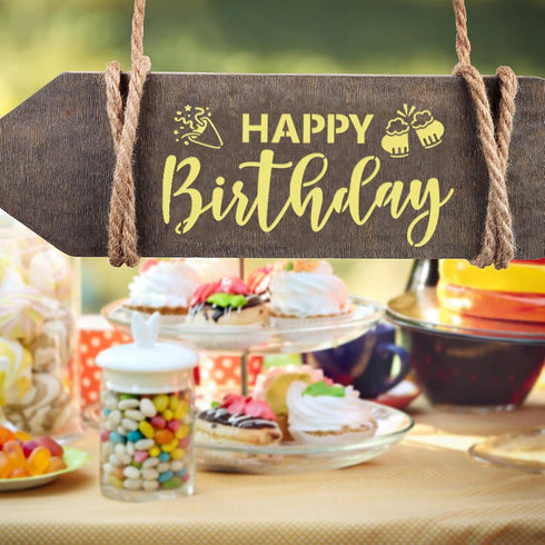 Xuniea 12 Piece Birthday Stencils - Happy Birthday Templates & Cake Candle Pattern for Drawing, Card Making & DIY Decor...