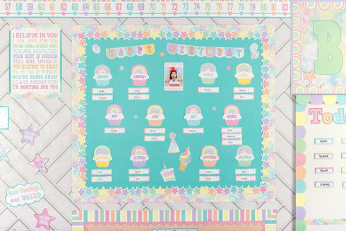 Teacher Created Resources Pastel Pop Happy Birthday Mini Bulletin Board (TCR8415)...