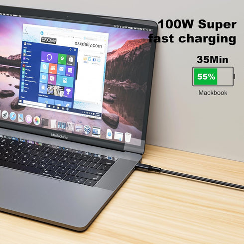 10FT USB-C 3.1 Gen 2 Cable 10Gbps Data Transfer, 60Hz Video Output, 4K Display,100W(5A),USB C Video Monitor Cable 100W PD Fast Charging Compatible...
