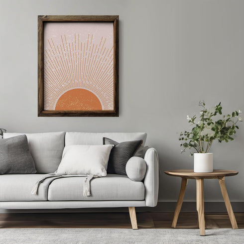 Posterizer 1 pcs-Minimalist Boho Abstract Sunshine-Abstract & Modern Art-Gift for Nature, Surfers and Beach Lovers - Living Room Bedroom Decor- UN...