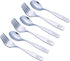 Exzact Children Flatware 6pcs - 3 x Forks, 3 x Spoons - Toddler Utensil Kids Silverware Cutlery Stainless Steel - Dishwasher Safe...