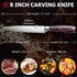 PAUDIN 8-Inch Carving Knife - Ultra Sharp Brisket Slicing Knife, Premium German Stainless Steel With Ergonomic Handle for BBQ, Roast, Meats and Ve...