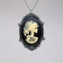 Gothic Lolita Skull Cameo in Pewter Frame Pendant Necklace...