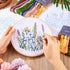 Magibeads 3 Sets Flower Leaf Water Soluble Embroidery Starter Kit Cross Stitch Patterns Crochet Kit with Embroidery Thread Fabric Instruction Knit...