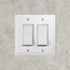 Questech Decor Double Rocker Light Switch Cover, 2-Gang Electrical Wall Plate, Double Switch Standard Size GFCI Receptacle Cover, Decorative Bevel...