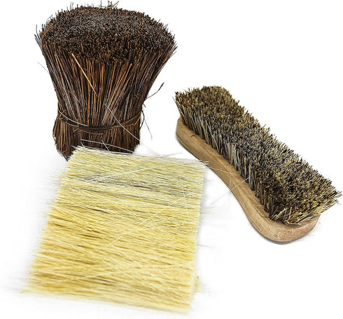 All-Natural Wooden Scrub Brush Set | Wooden Handle | Palmyra Bristle Brush for Cleaning | Eco Friendly Cleaning Products | Scrub Brush Set of 2...