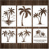 Palm Trees Stencils Template Reusable Beach Stencils for Painting on Wood Craft Canvas Walls Decorations DIY Projects Nature Summer Theme Stencils...