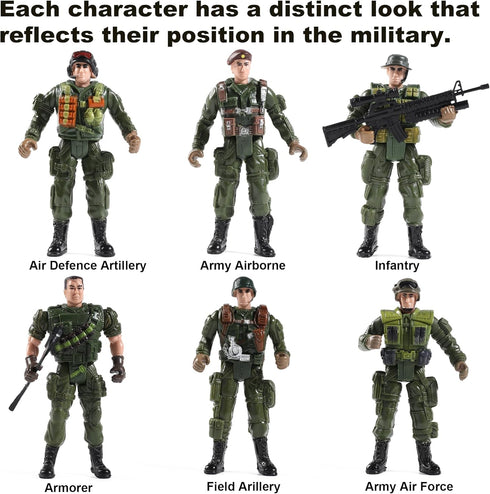 US Army Men and SWAT Team Toy Soldiers Action Figures with Military Weapons Accessories for Kids Boys Girls,12Pcs...