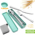 HaWare Portable Travel Utensils with Case, Stainless Steel Silverware Set for Camping Office School Lunch, Including Knife Fork Spoon Chopsticks, ...