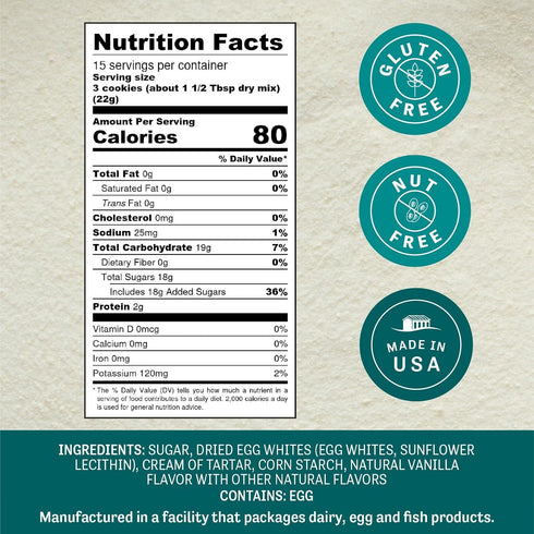Judee’s Complete Meringue Powder Mix 11.4 oz - Great for Baking and Decorating - No Preservatives - Gluten-Free and Nut-Free - Make Meringue Cooki...