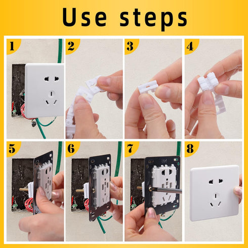 96 Pcs Switch and Receptacle Spacer for Loose Outlet Plug Fix - Outlet Spacers for Electrical Box - Electrical Extender Outlet Shims Light Switch ...