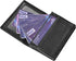 Outrip Genuine Leather Business Card Holder Name Card Case Credit Card Wallet with ID Window RFID Blocking (Black)...