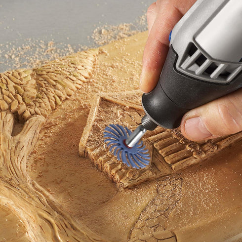 Yakamoz 50Pcs Radial Bristle Disc Kit 1 Inch Radial Polishing Discs Jewelry Detail Abrasive Brush Wood Metal Gap Polishing Wheels for Rotary Tools...