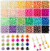 JHYlilia 1800Pcs 6mm Pearl Beads for Crafts, 24 Colors Round Pearls Beads with Holes for Jewelry Making Handcrafted Loose Spacer Beads for Crafts ...