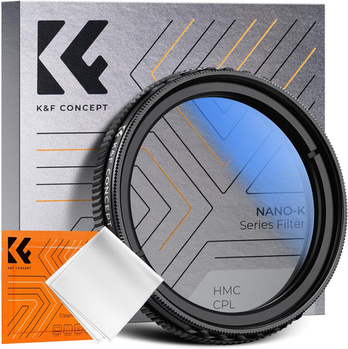 K&F Concept 40mm Ultra-Slim CPL Circular Polarizer Filter for Vantrue E1, E2, E3, E1 Lite, S1 Pro, N4 Pro N5 Dash Cam, Reduce Glare and Reflection...