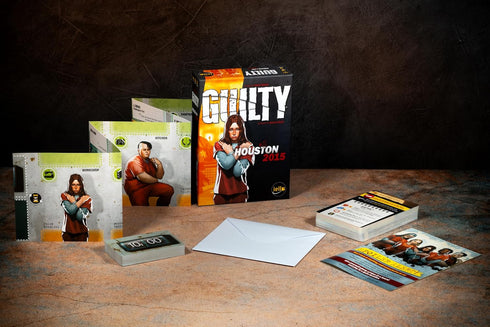 IELLO: Guilty: Houston 2015 - Cooperative Board Game, Deduction, Murder Investigation at County Prison, Ages 18+, 1-99 Players, 180-240 Min...