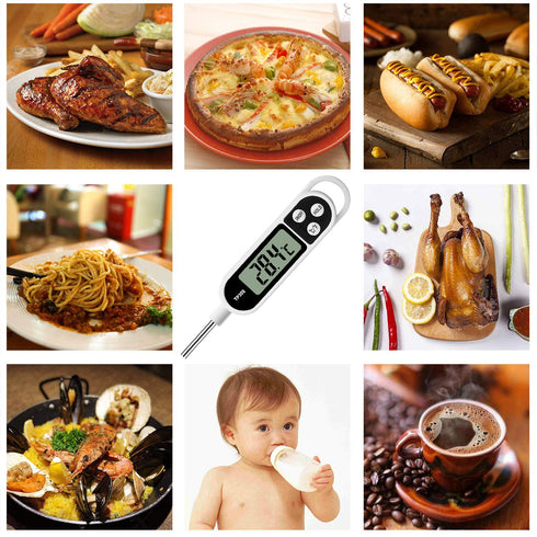 Digital Meat Food Thermometer for Cooking Kitchen BBQ, Probe Instant Read Thermometer with Long Probe for Candy Candle Milk Yogurt Deep Fry Roast ...