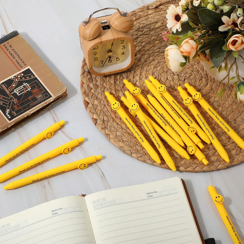 50 Pcs Employee Appreciation Gifts Inspirational Pens Motivational Quotes Ballpoint Pens Smile Face Pen for Coworker Employee (Thank You)......
