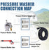 Tool Daily Pressure Washer Adapter Set with Swivel, M22 14mm to 3/8" Quick Connect, Stainless Steel Quick Disconnect Swivel for Power Washer Hose,...