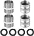 M MINGLE Garden Hose Adapter, Male to Male, Female to Female, 3/4 Inch Stainless Steel Connector, 4-Pack with Extra 4 Washers...