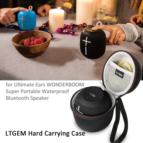 LTGEM Hard Travel Carrying Case for Ultimate Ears WONDERBOOM 4/3 / 2 Portable Waterproof Bluetooth Speaker, Black+Grey...