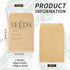 100 PCS Seed Packets Envelopes, Small Paper Envelopes for Seeds, 4.7x3.2" Self Sealing Kraft Seed Saving Envelopes with Printed Seed Collecting Te...