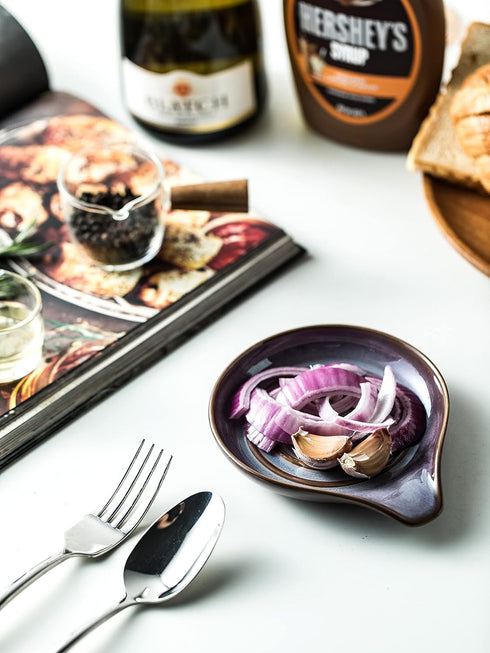 Spoon Rest, Ceramic Spoon spoon holder with Deep Drip Tray, Spoon Holder for Stove Top Utensils Holder for Countertop, Cooking Spoon Holder with H...